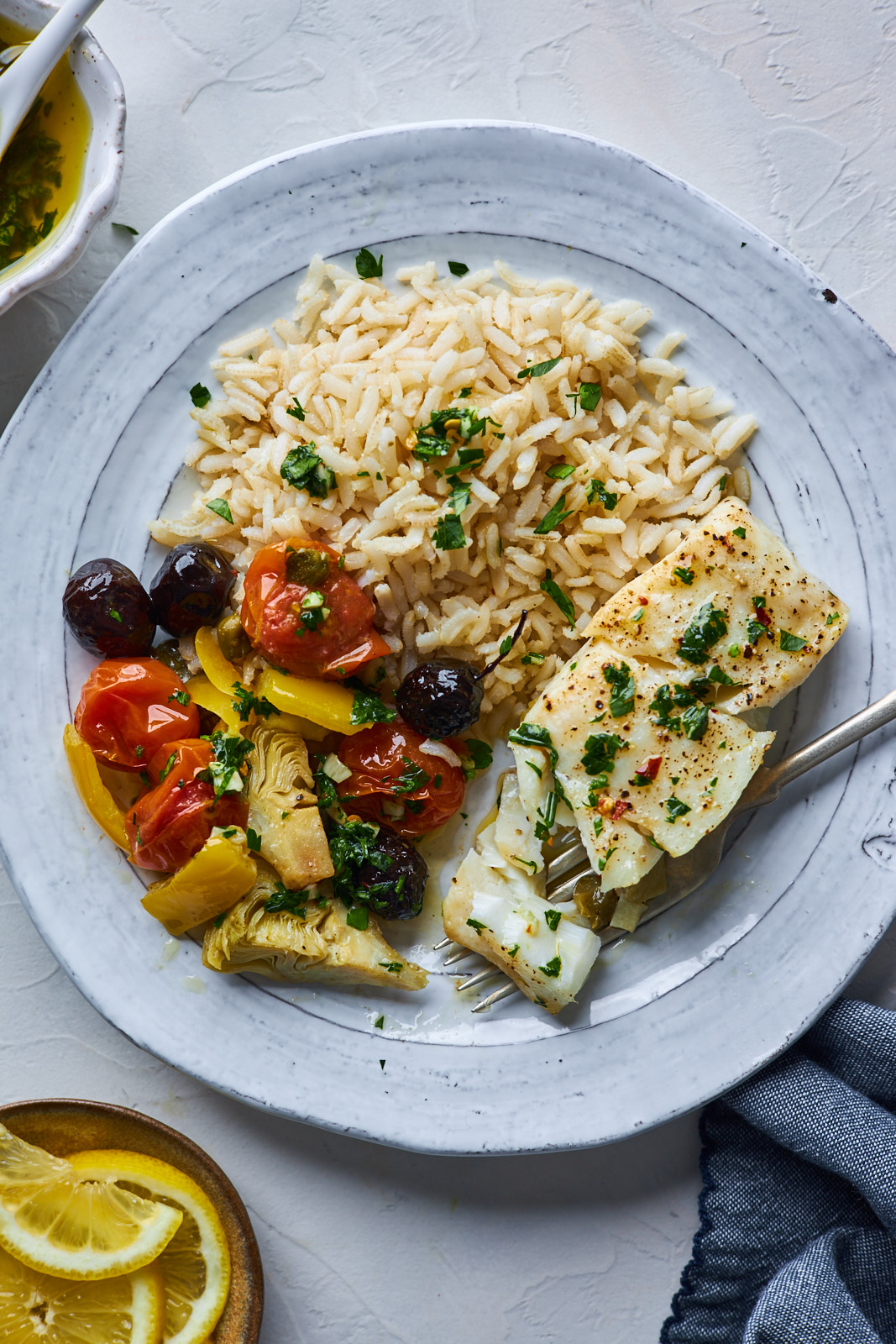 Mediterranean Style Baked Cod