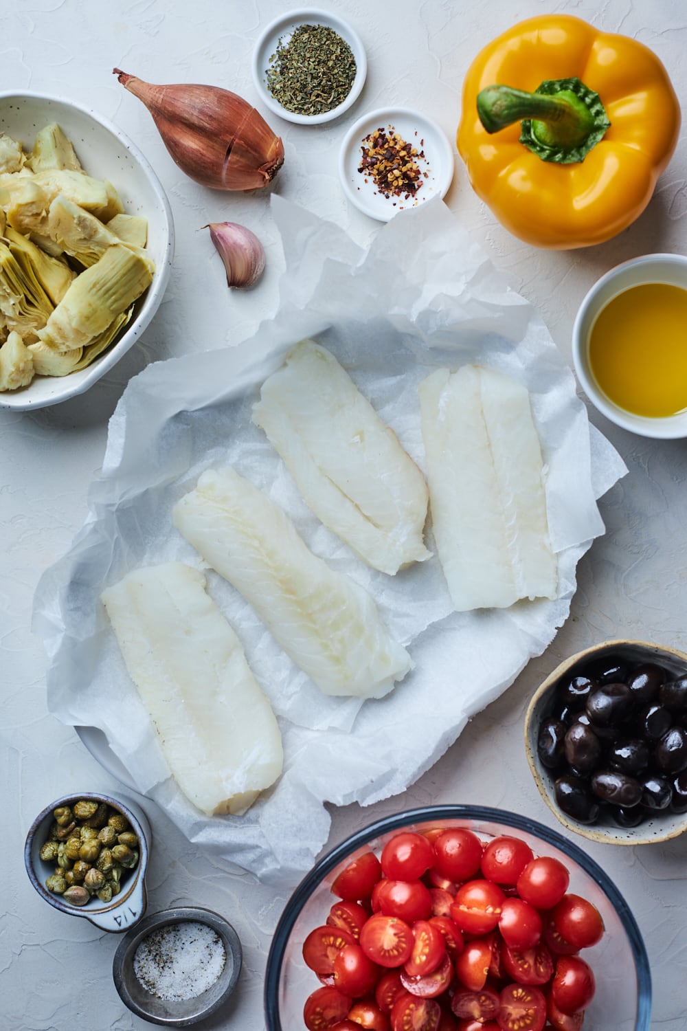 Mediterranean Style Baked Cod