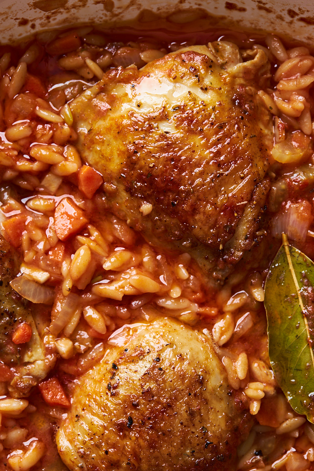 One Pot Baked Greek Chicken Orzo