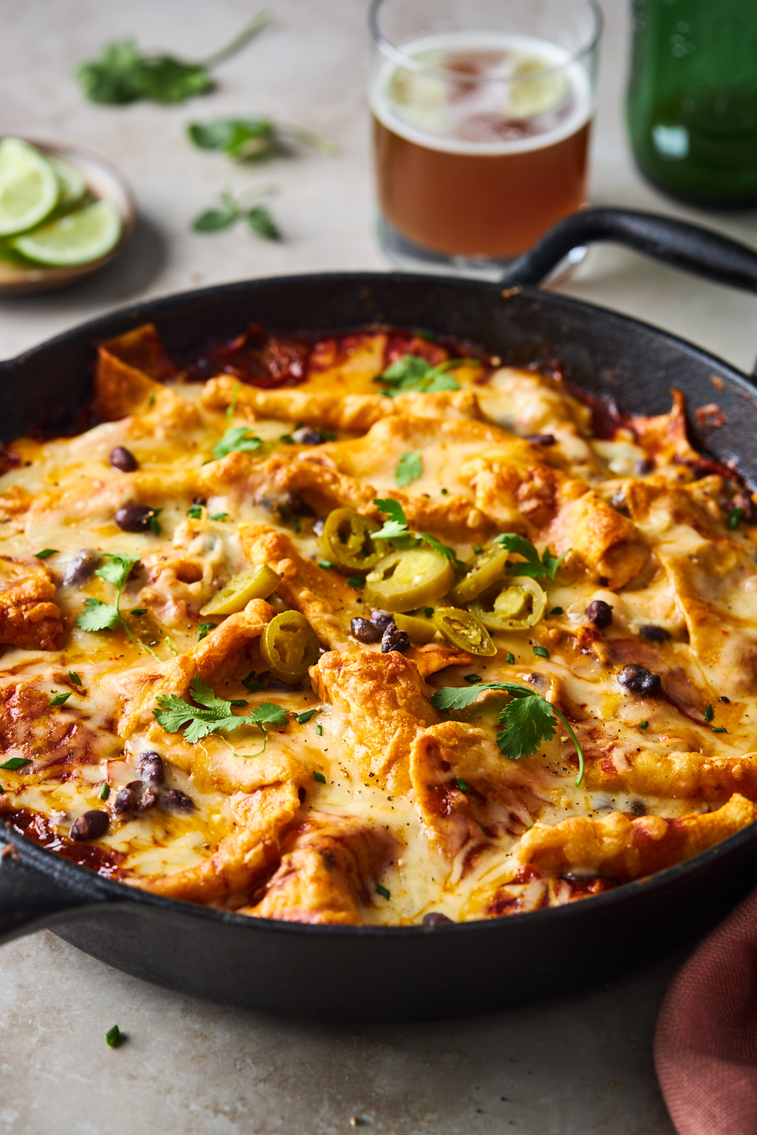 Easy One Pan Cheesy Enchiladas