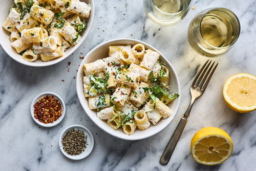 Lemon Ricotta Pasta With Arugula