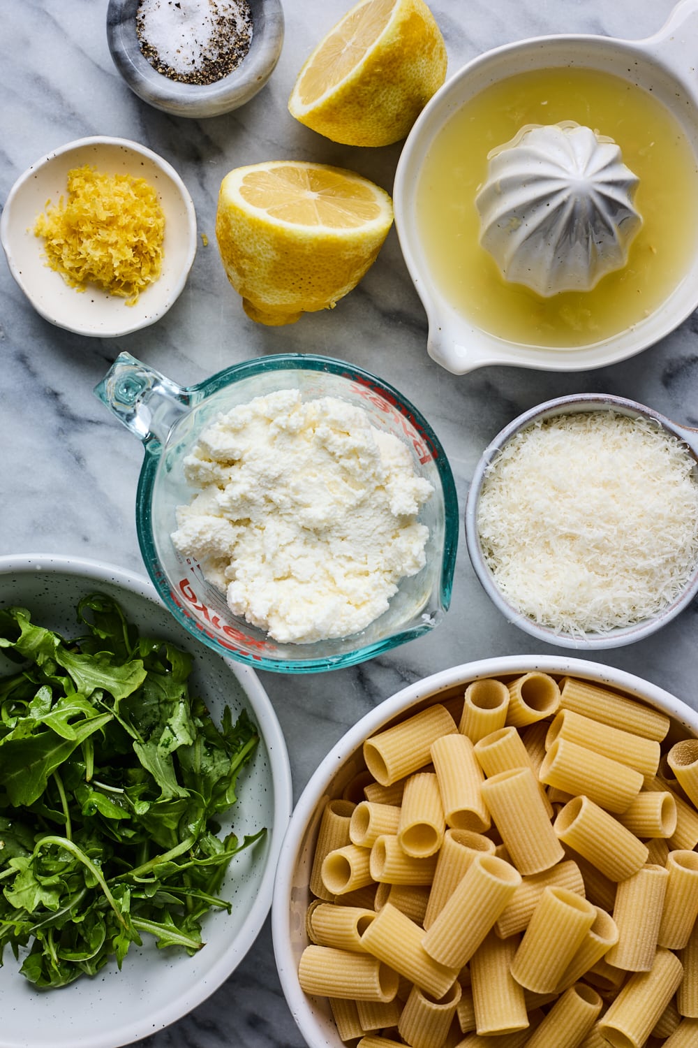 Lemon Ricotta Pasta With Arugula