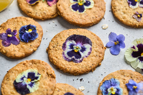 Lemon Earl Grey Shortbread Oatmeal Cookies