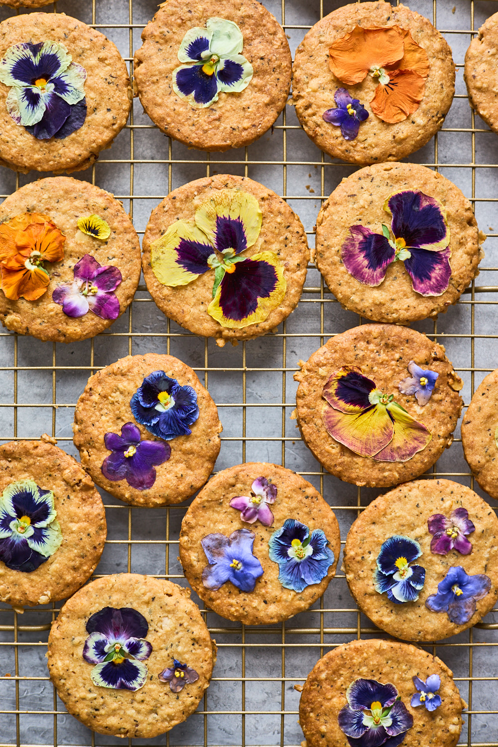 Lemon Earl Grey Shortbread Oatmeal Cookies