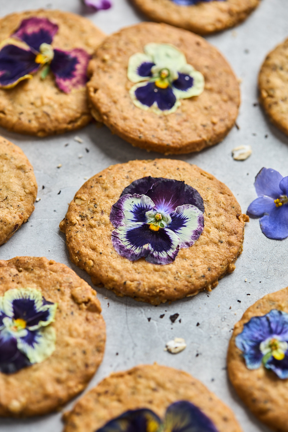 Lemon Earl Grey Shortbread Oatmeal Cookies