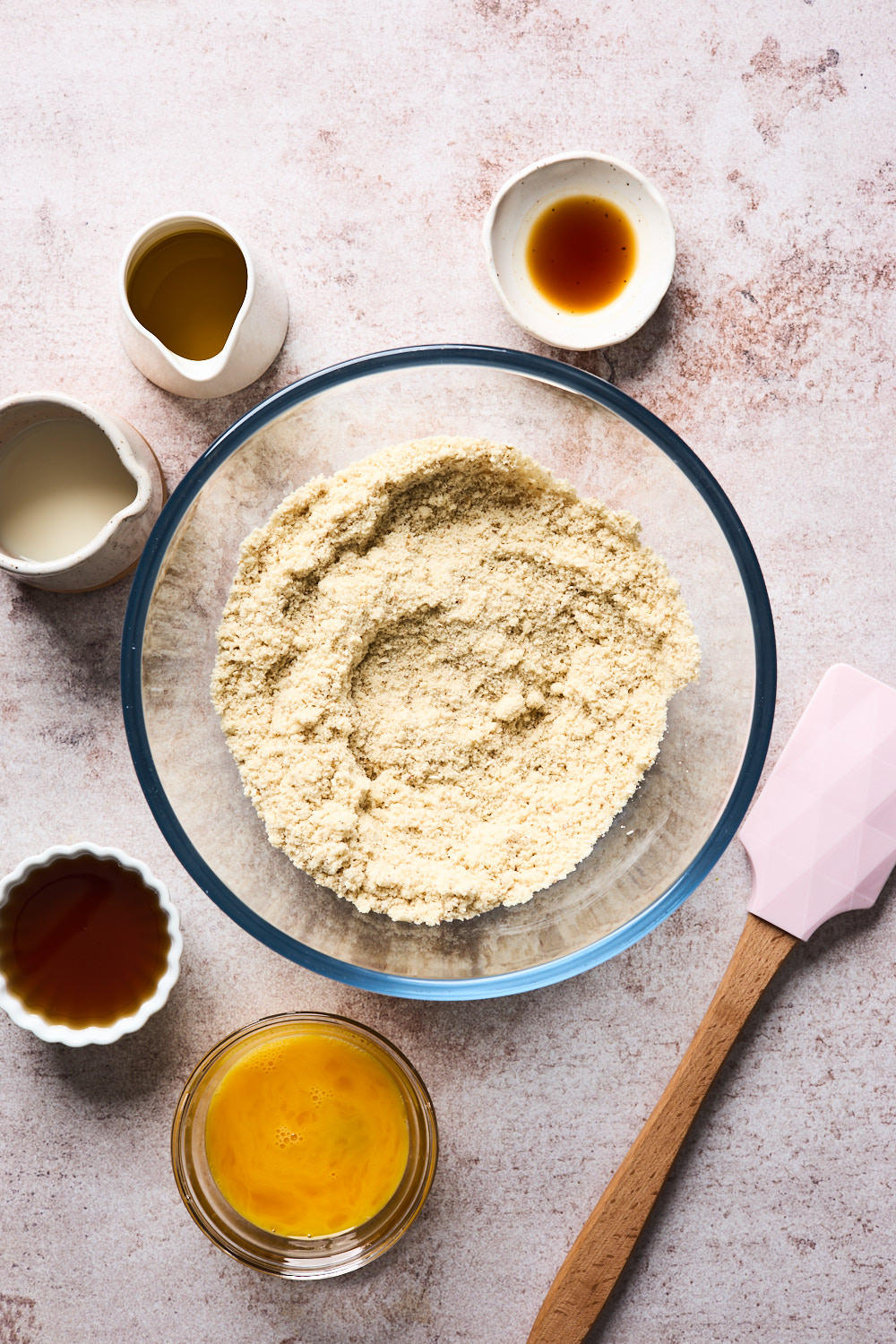 Ingredients for Almond Flour Muffins in a bowl