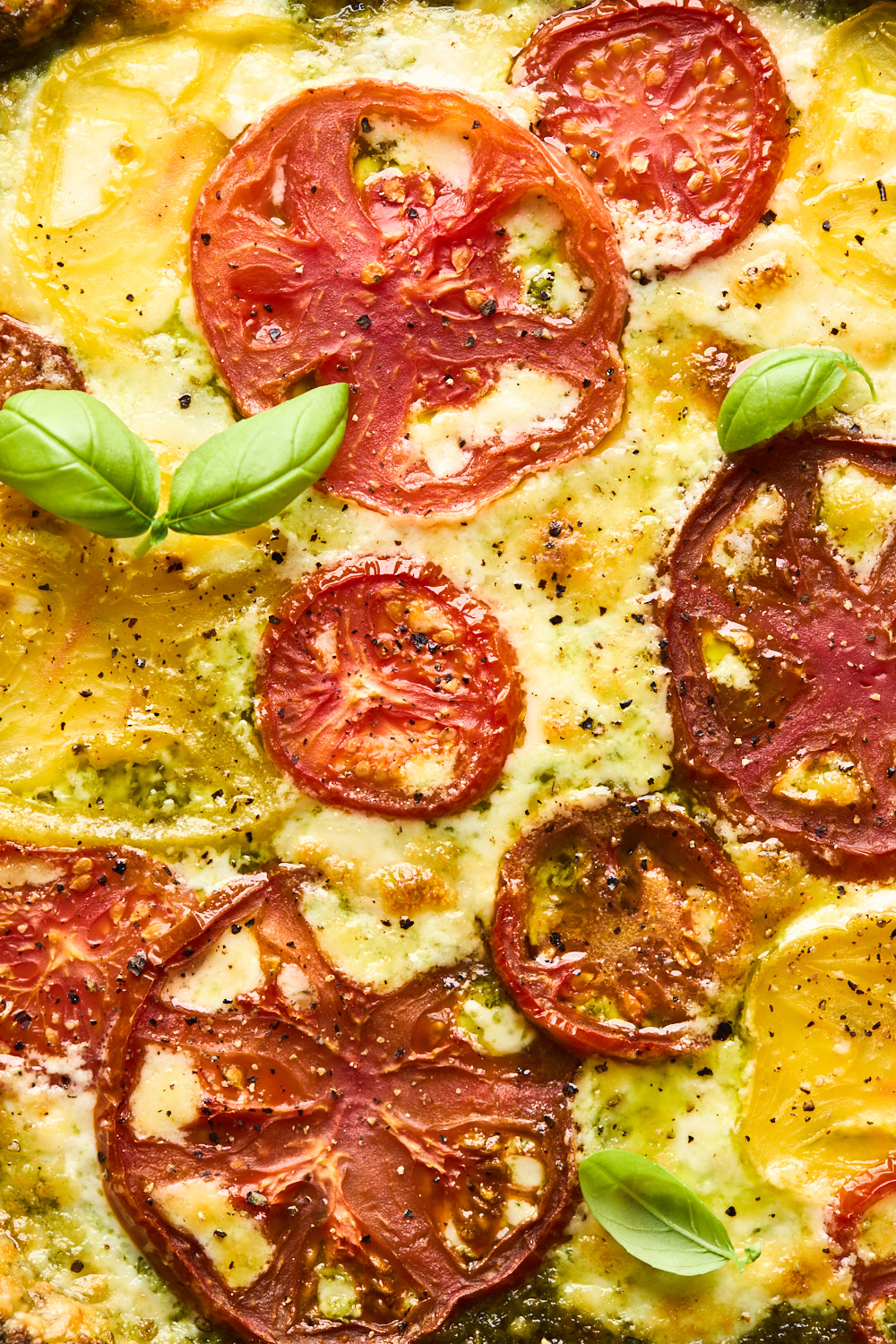 Close Up Of Tomato Pesto Puff Pastry Tart