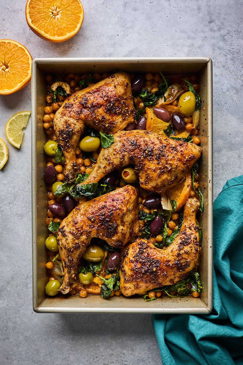 One Pan Baked Chicken With Chickpeas