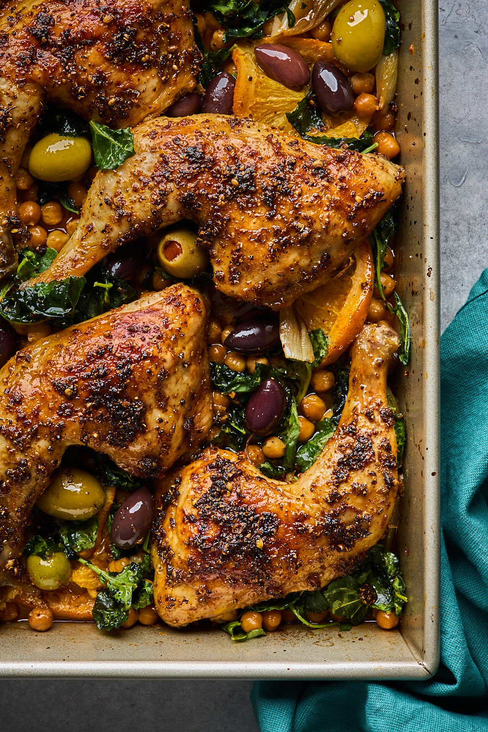 One Pan Baked Chicken With Chickpeas