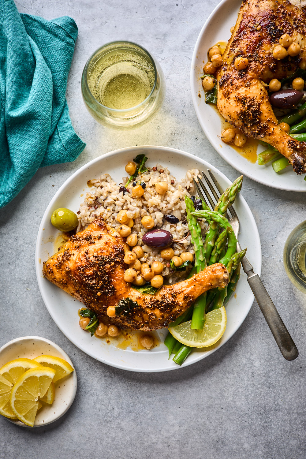 One Pan Baked Chicken With Chickpeas