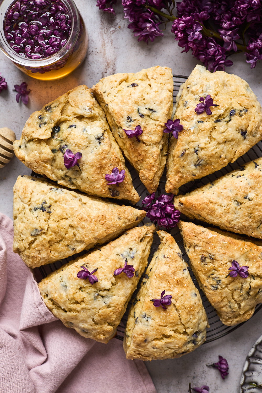 Buttermilk Honey Scones With Lilac