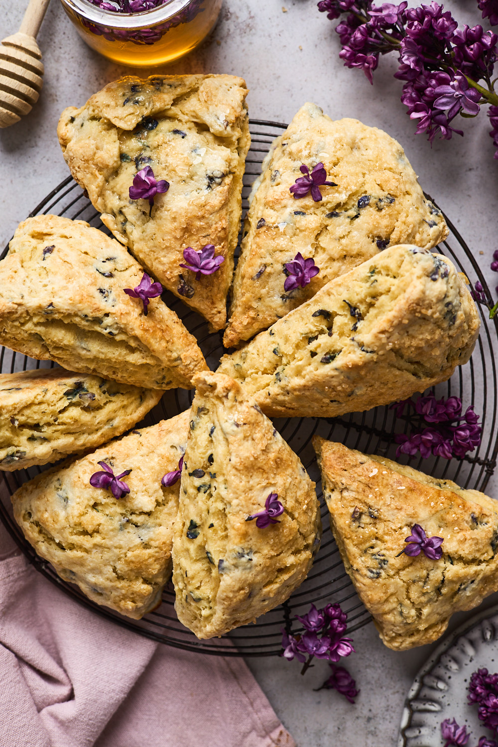 Buttermilk Honey Scones With Lilac