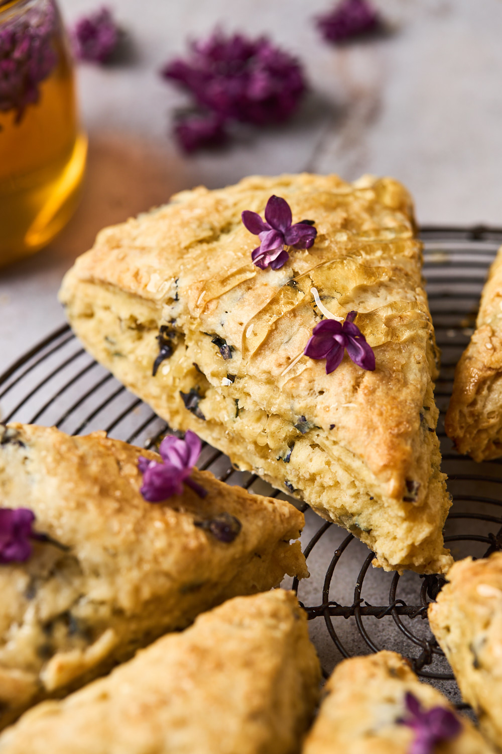 Buttermilk Honey Scones With Lilac