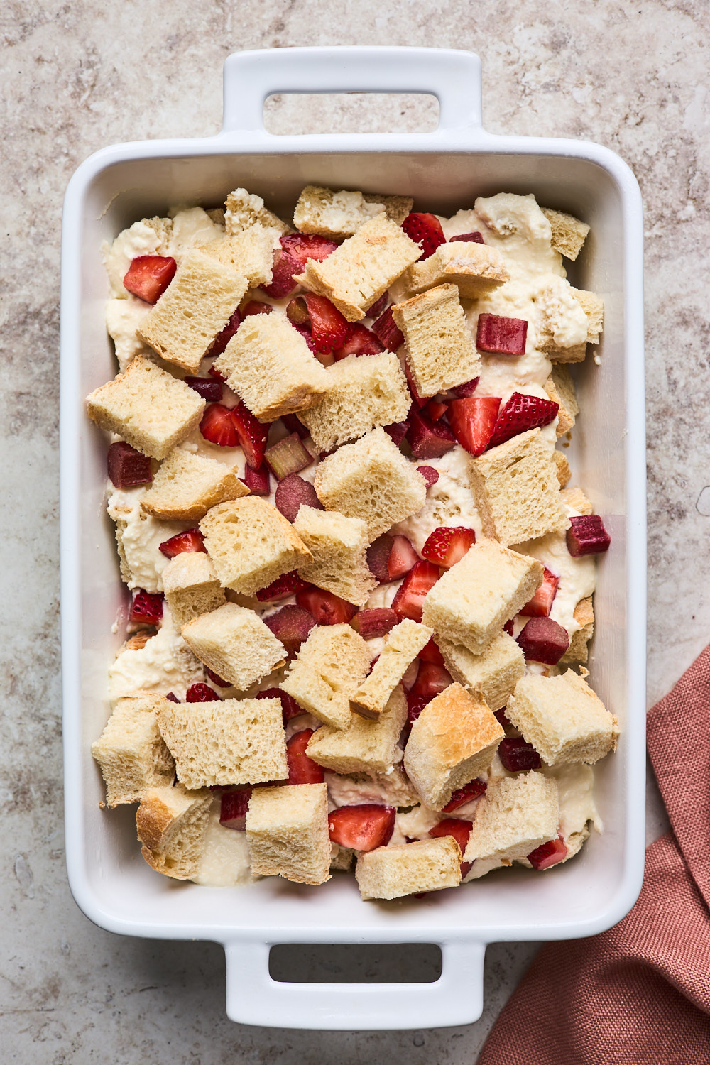 Strawberry Rhubarb Baked French Toast