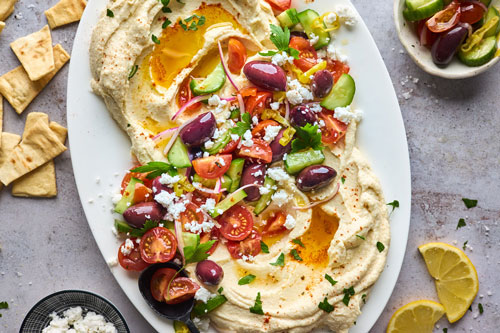 Greek Style Loaded Hummus