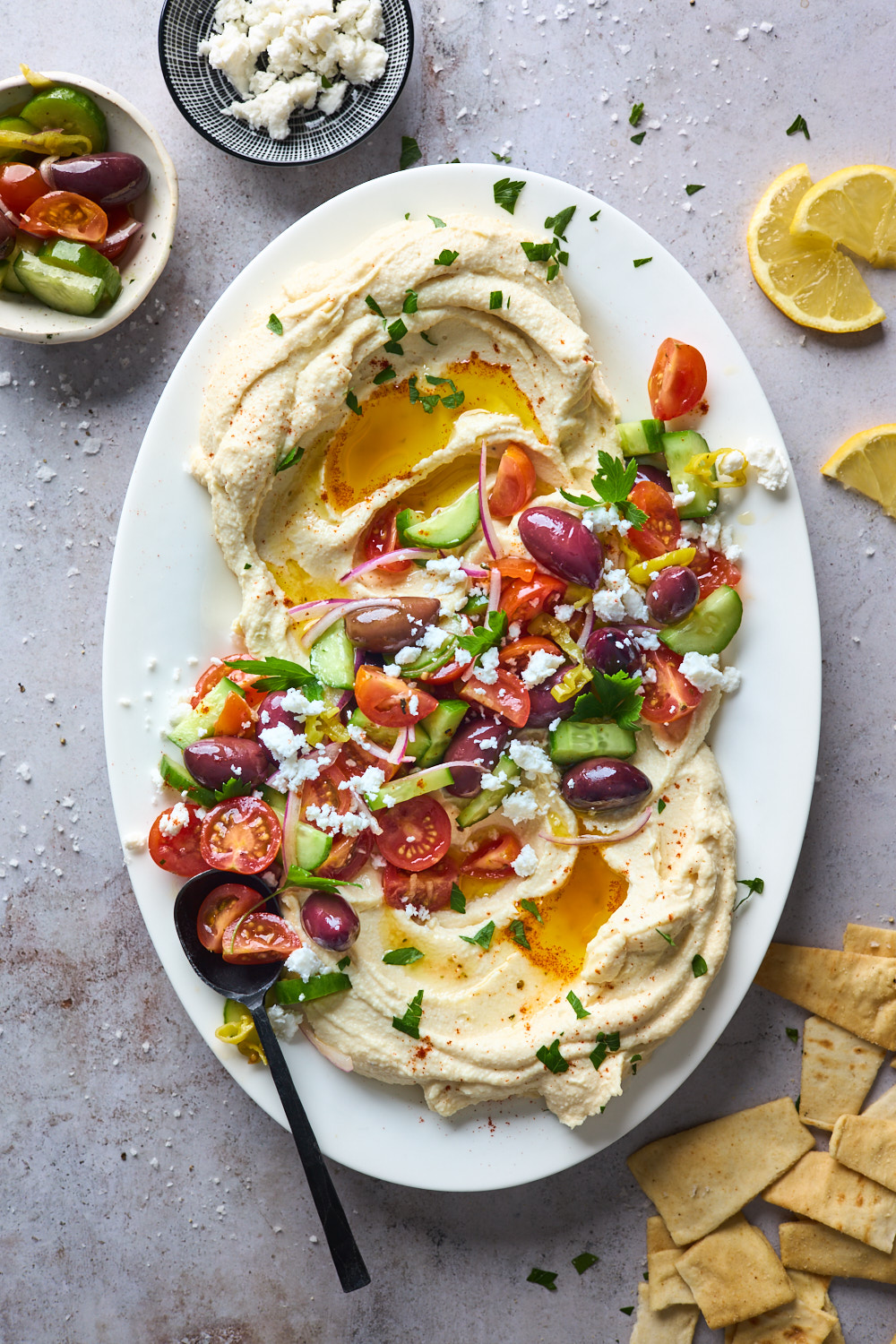 Greek Style Loaded Hummus