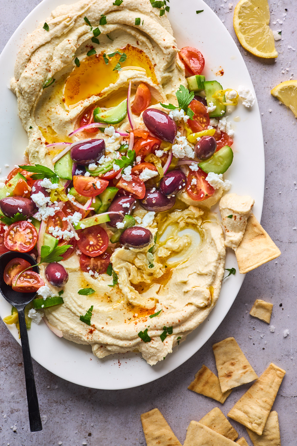 Greek Style Loaded Hummus