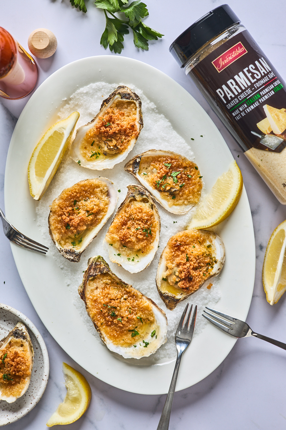 Spicy Butter and Herb Baked Oysters