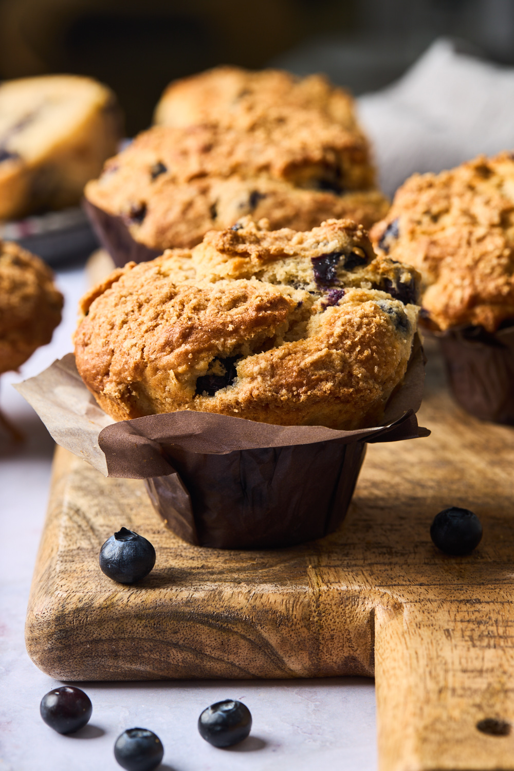 Bakery Style Blueberry Streusel Muffins