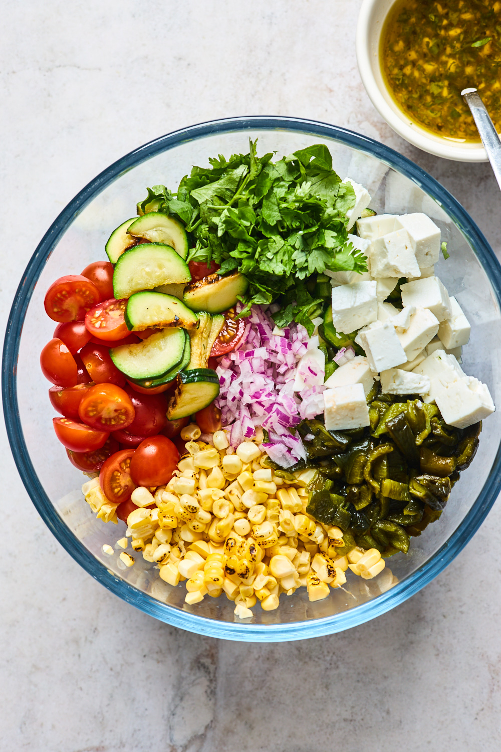 Charred Corn Tomato and Feta Quinoa Salad