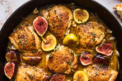 Skillet Balsamic Chicken With California Figs