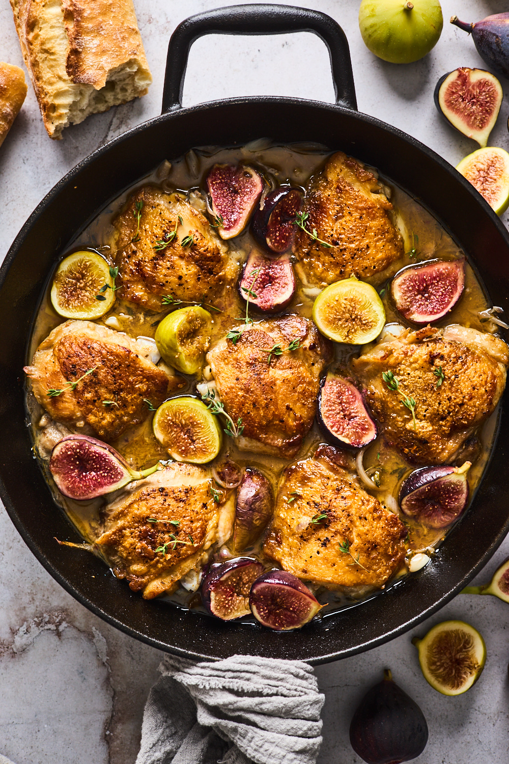 Skillet Balsamic Chicken With California Figs