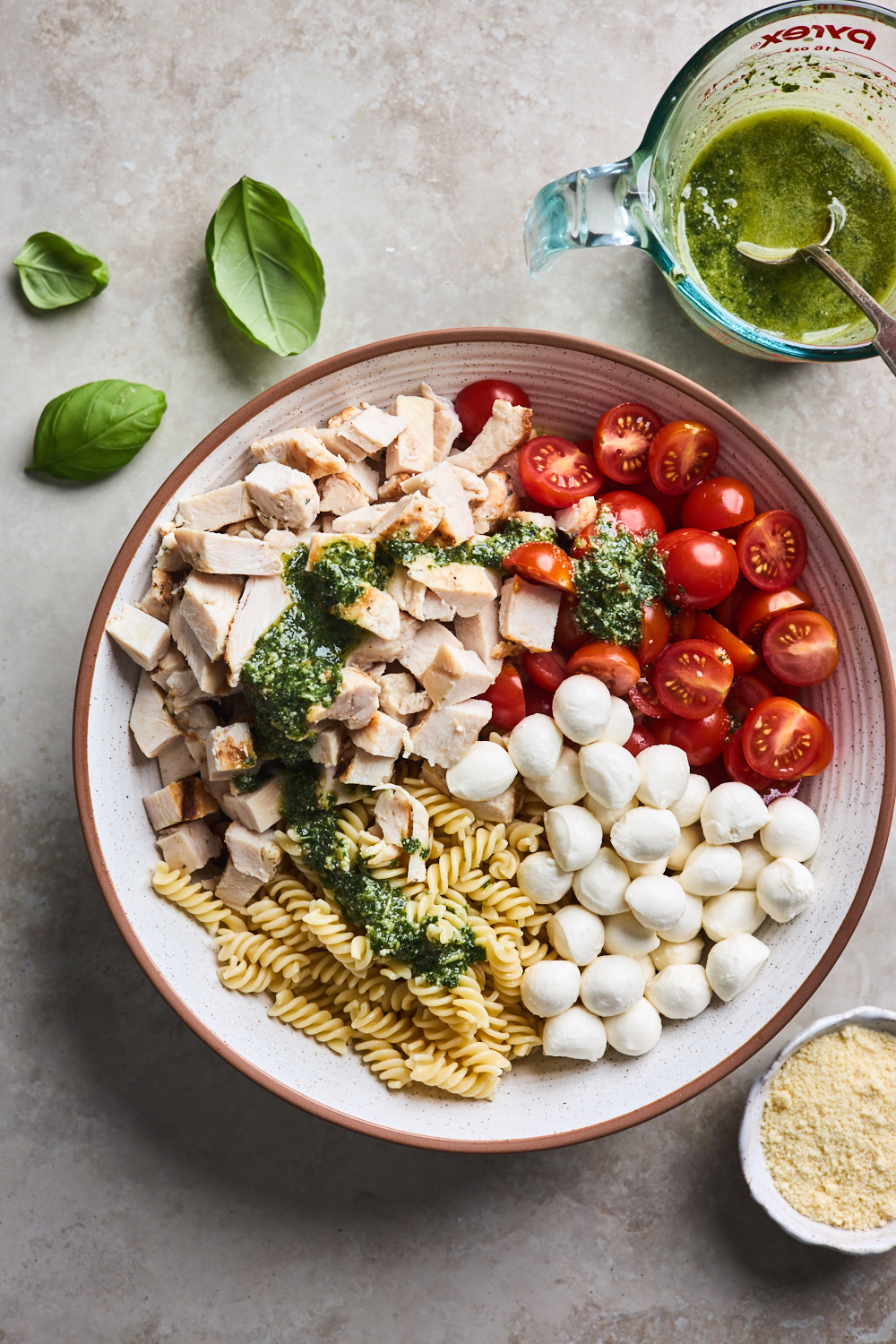 Grilled Chicken Pesto Pasta Salad