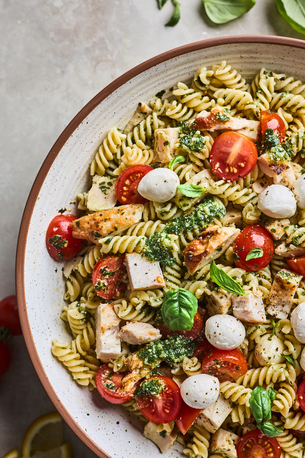 Grilled Chicken Pesto Pasta Salad