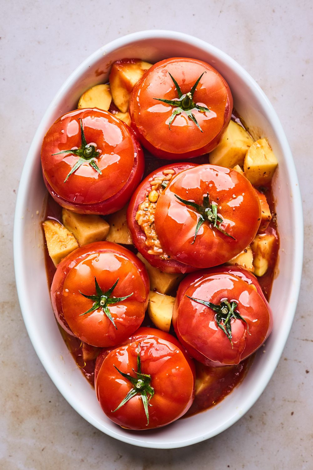 Greek Stuffed Tomatoes