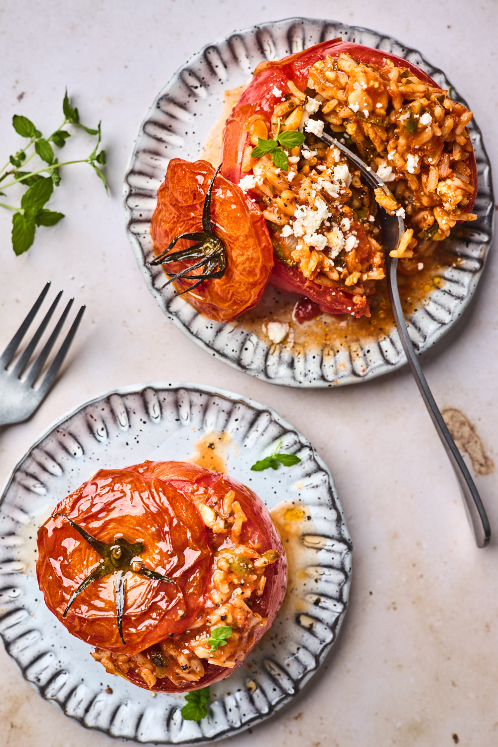 Greek Stuffed Tomatoes