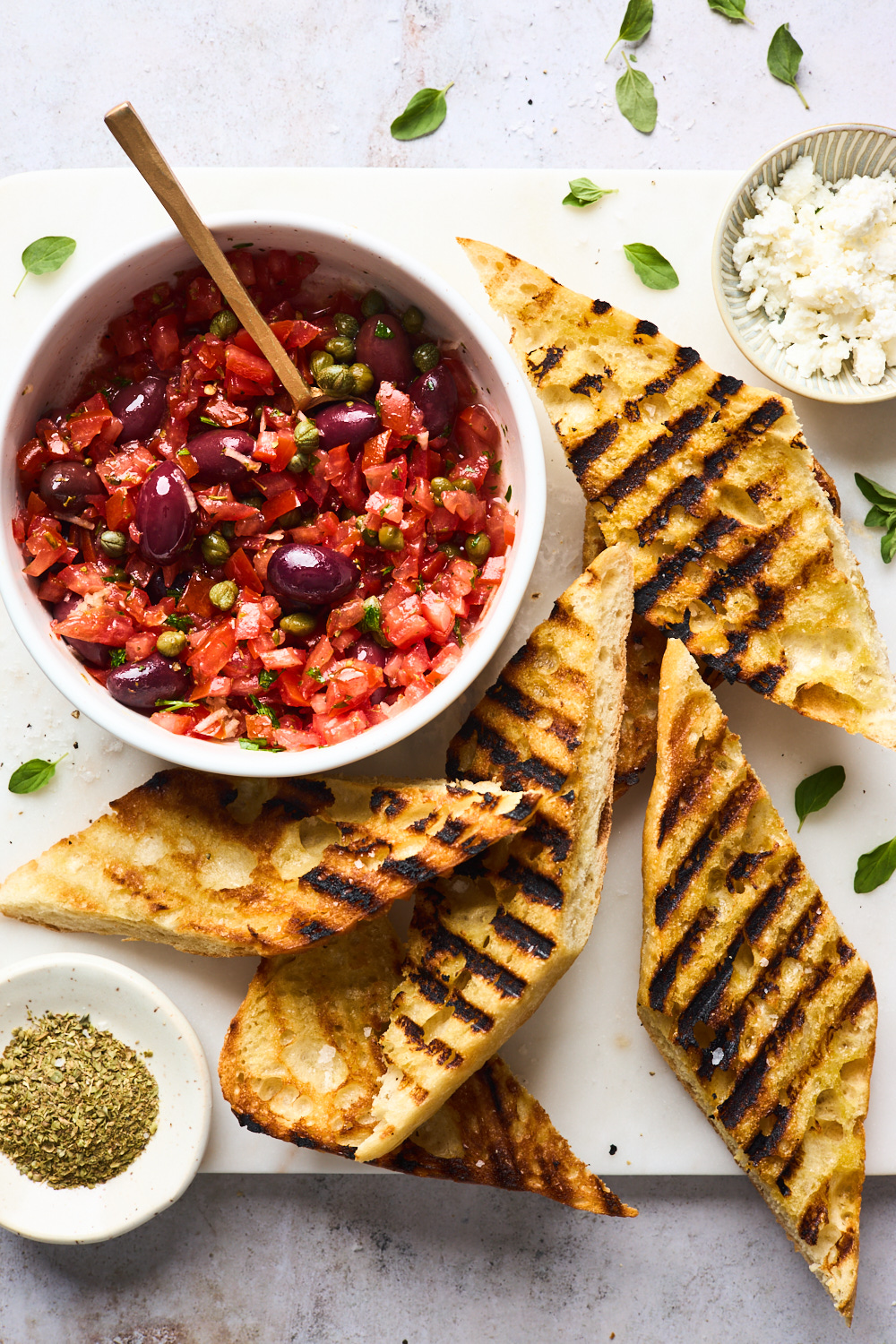 Greek Bruschetta With Grilled Bread