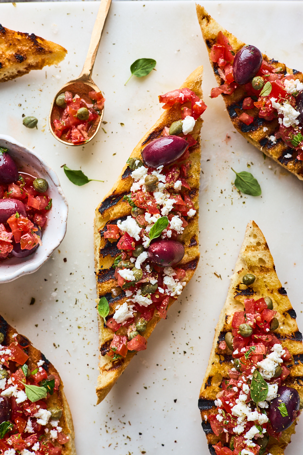 Greek Bruschetta With Grilled Bread