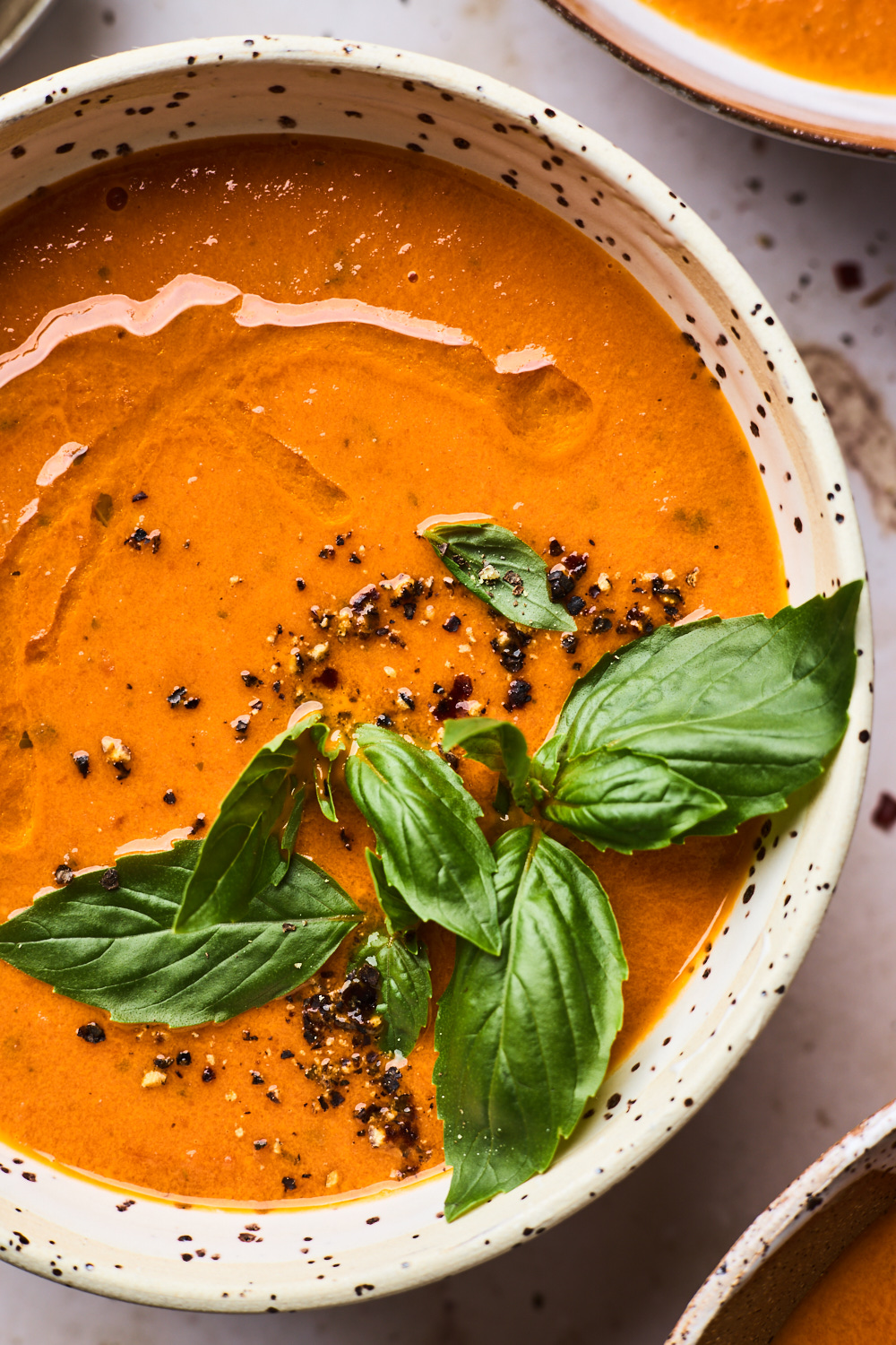 Easy Roasted Tomato Basil Soup