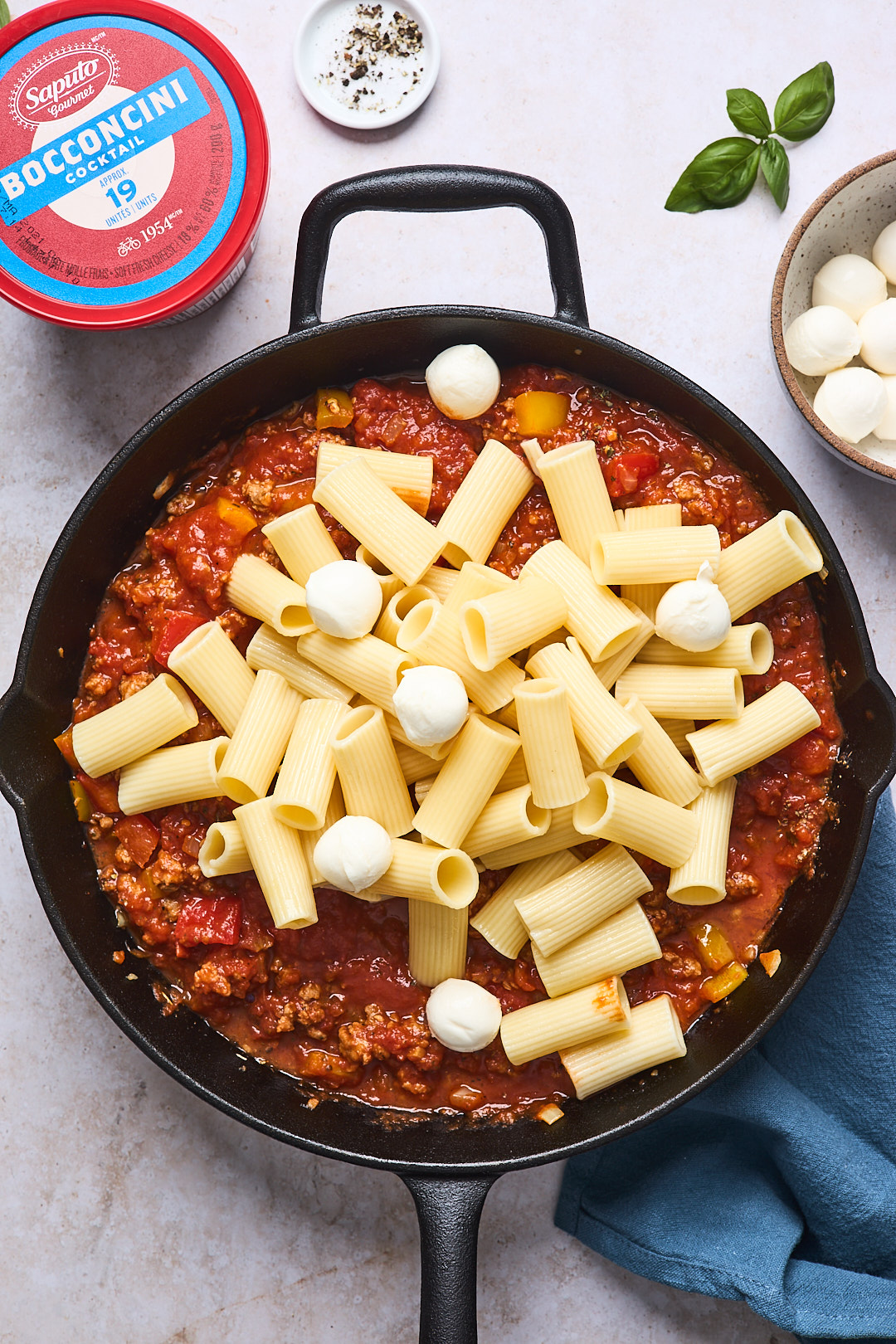 Easy Spicy Italian Sausage and Peppers Pasta Bake