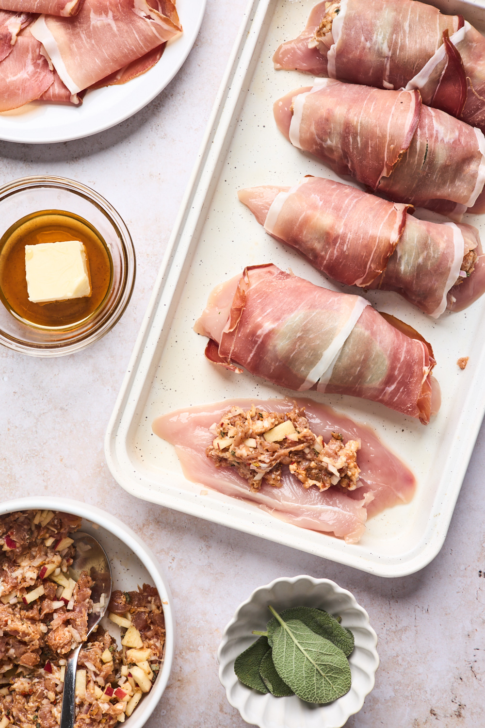 Prosciutto Wrapped Stuffed Turkey Breast Fillets