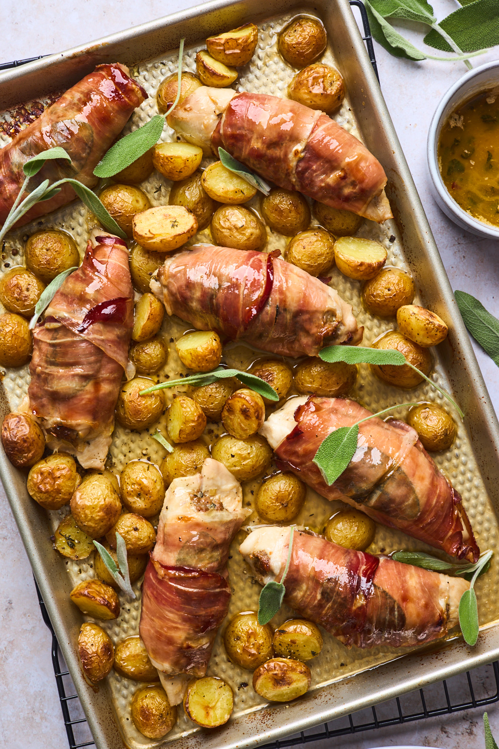 Prosciutto Wrapped Stuffed Turkey Breast Fillets