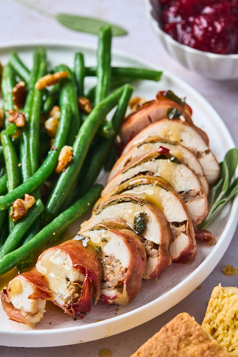 Prosciutto Wrapped Stuffed Turkey Breast Fillets