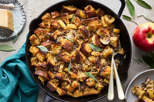 Skillet Stuffing With Sausage Sage and Apples