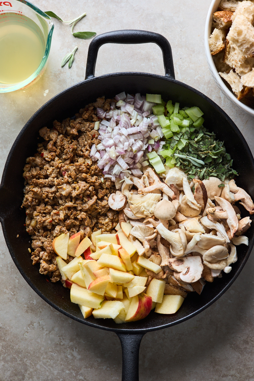 Skillet Stuffing With Sausage Sage and Apples