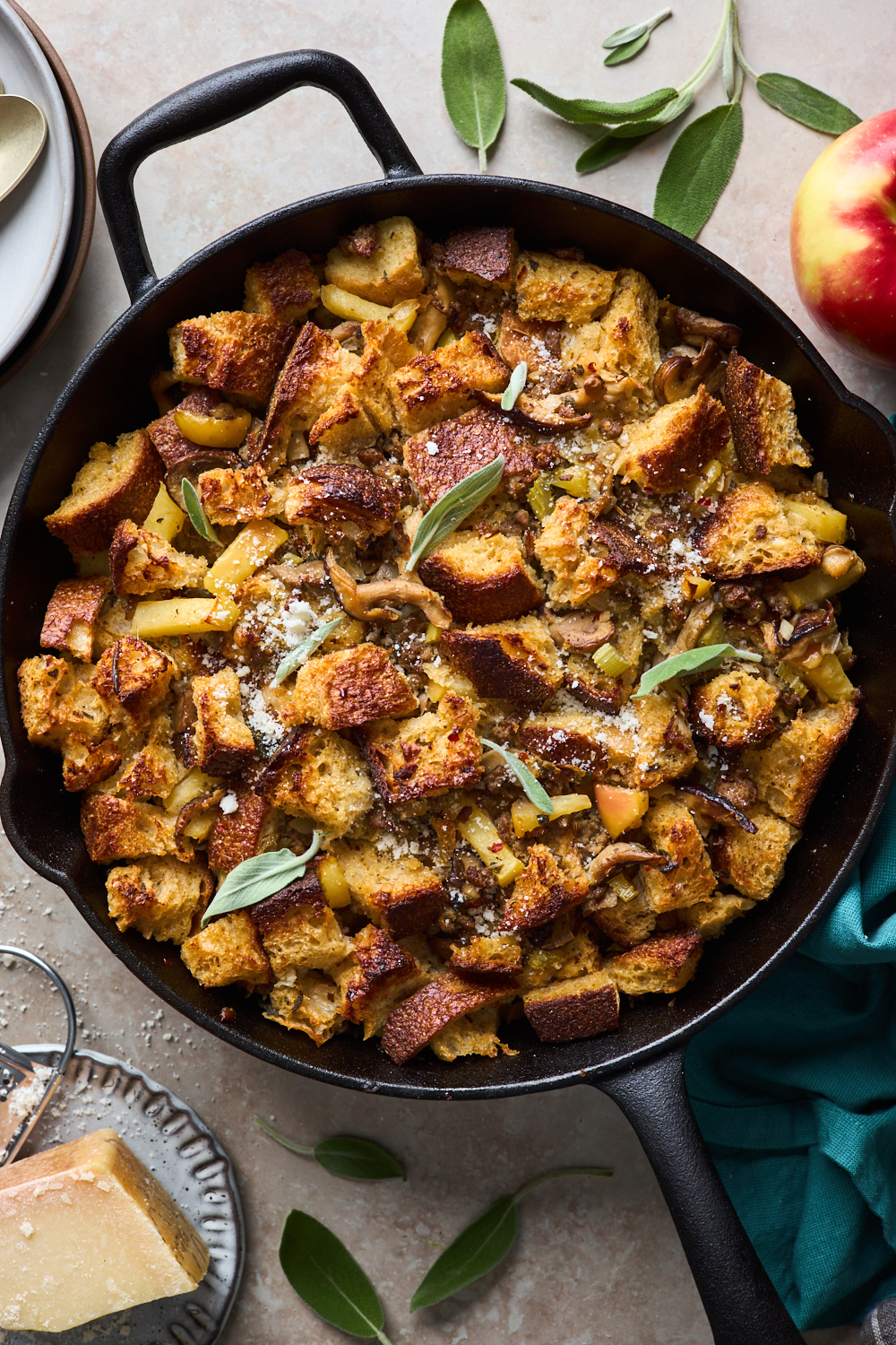 Easy Grilled Skillet Stuffing Recipe