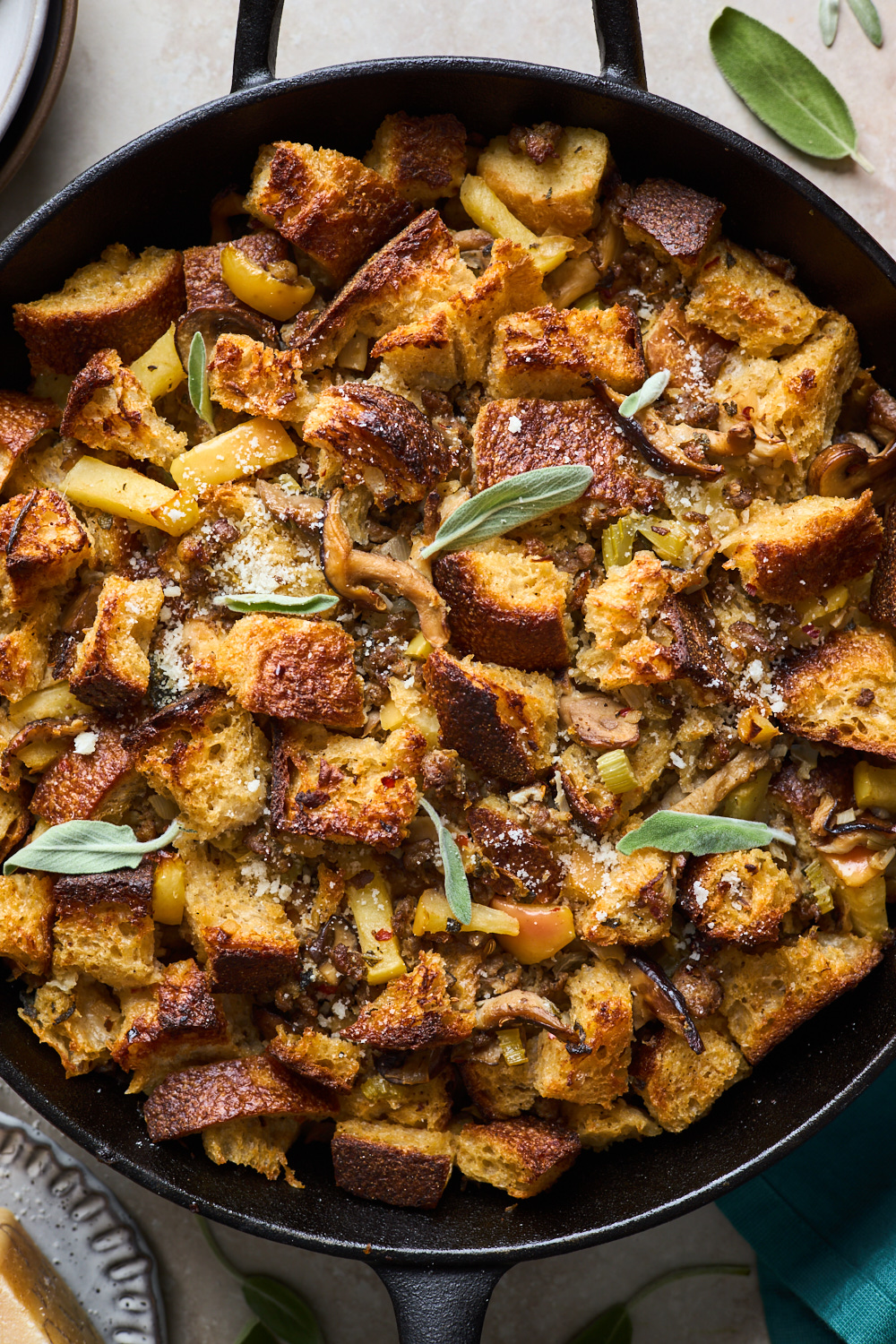 Skillet Stuffing With Sausage Sage and Apples