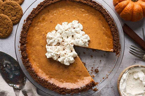 Easy Pumpkin Ginger Snap Tart