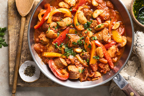 Italian Sausage and Pepper White Bean Stew