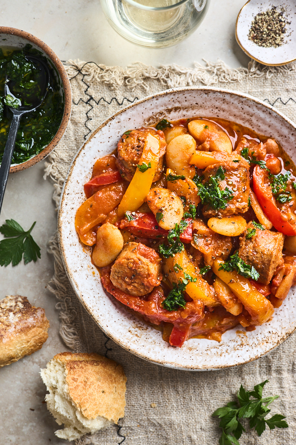 Italian Sausage and Pepper White Bean Stew