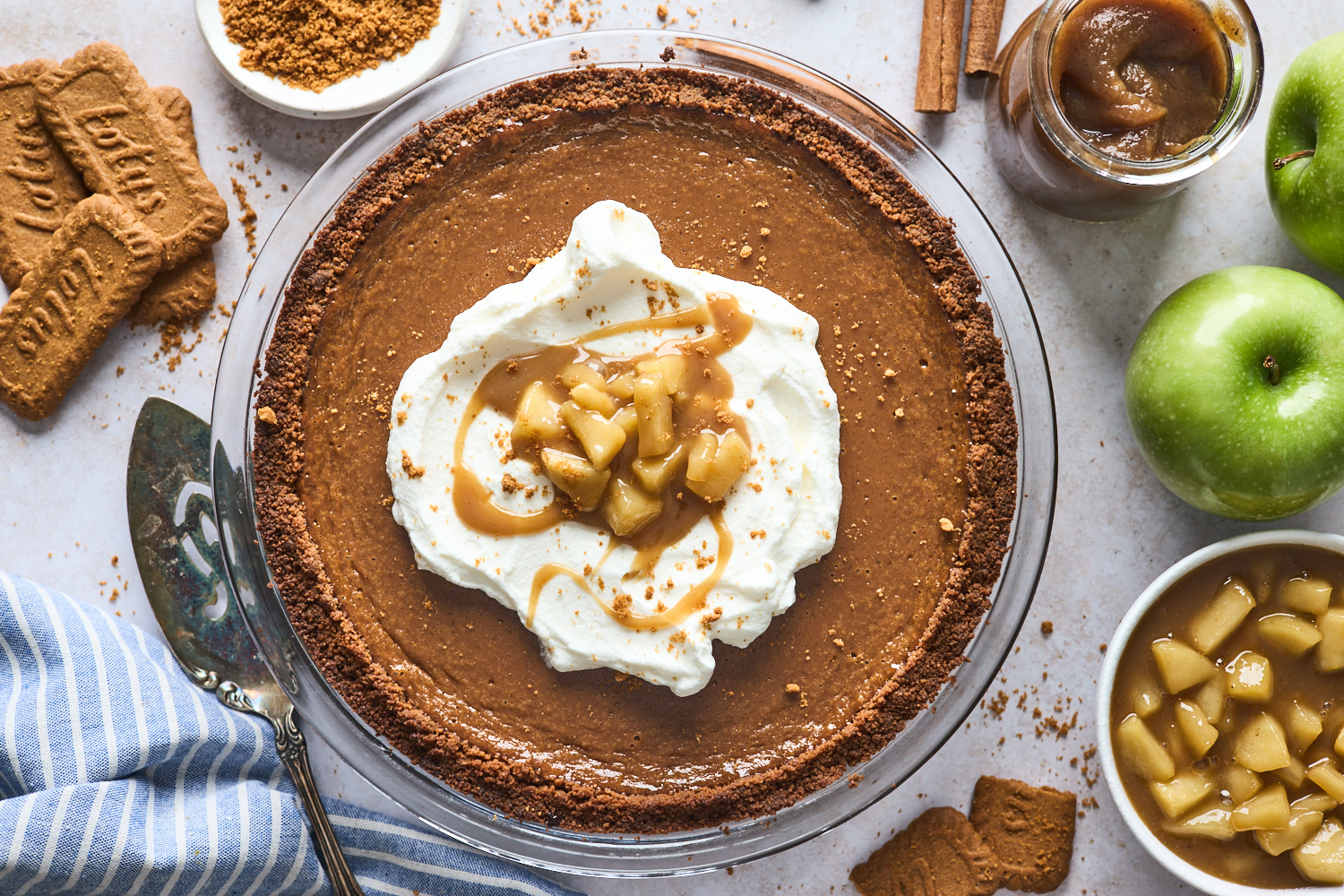 Apple Butter Pie With Biscoff Cookie Crust