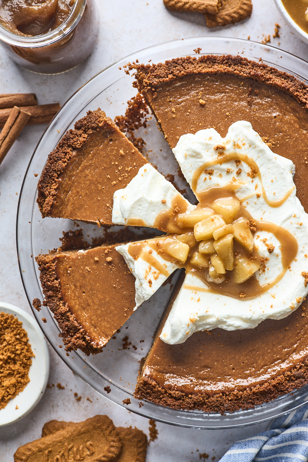 Apple Butter Pie With Biscoff Cookie Crust