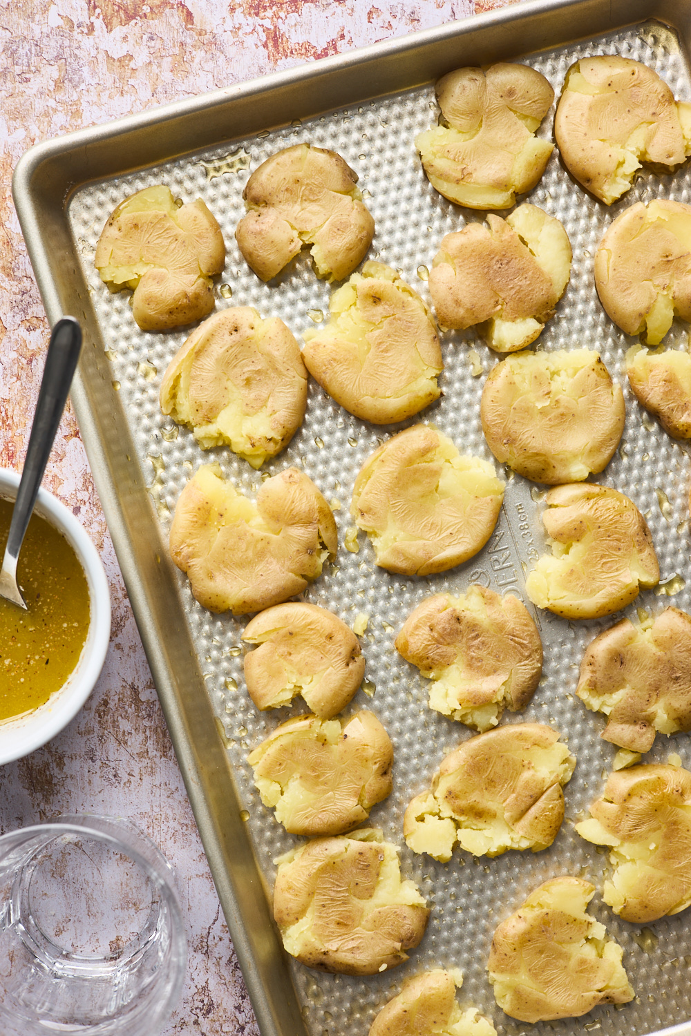 Crispy Greek Style Lemony Smashed Potatoes