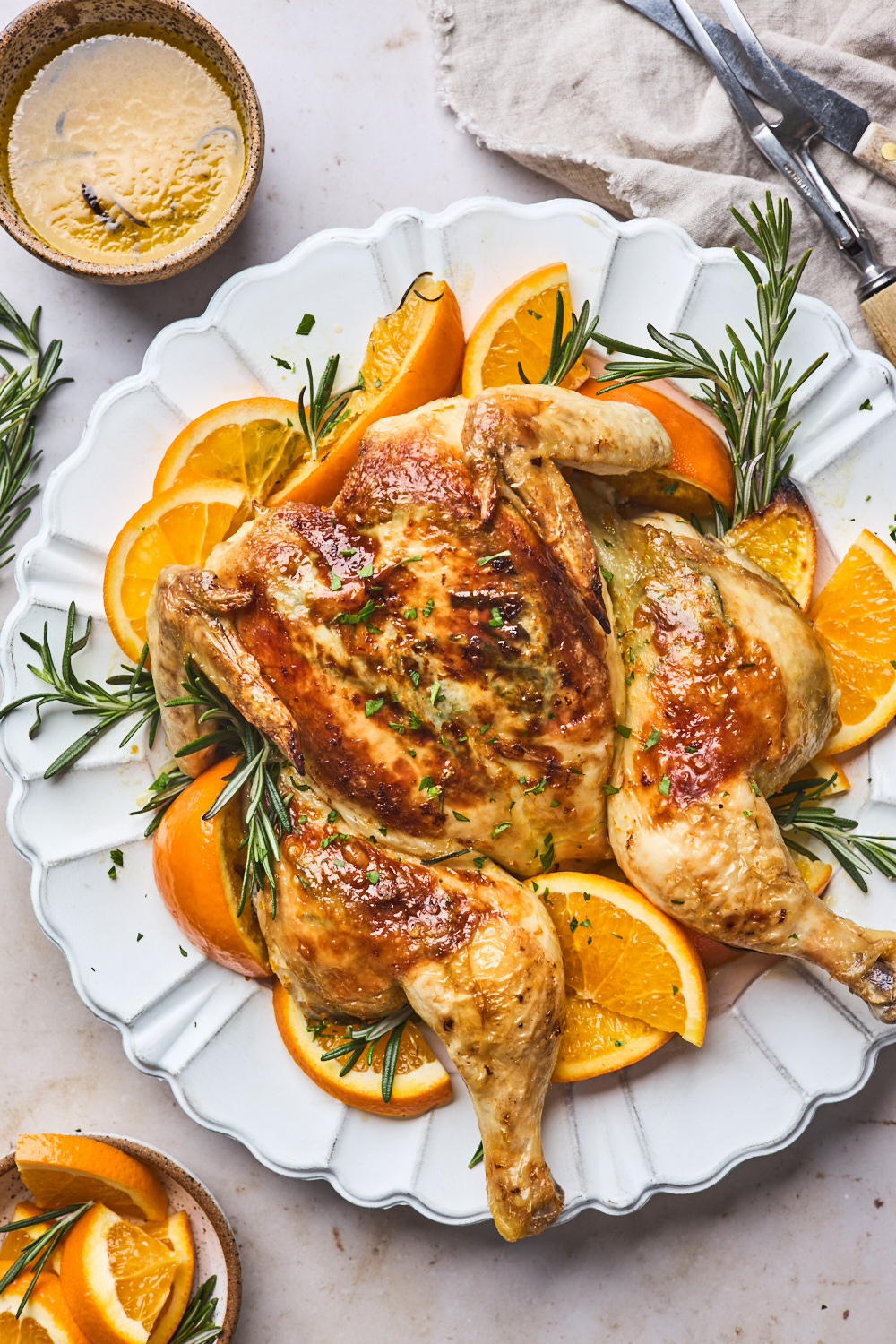 Rosemary Orange Spatchcock Chicken