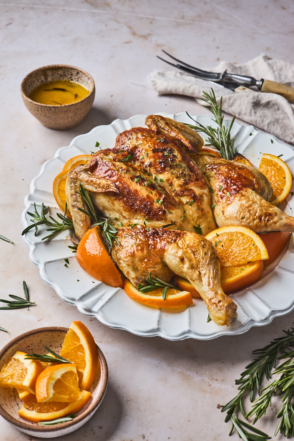 Rosemary Orange Spatchcock Chicken