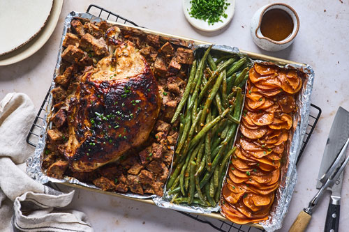 Asian Style Sheet Pan Turkey Dinner